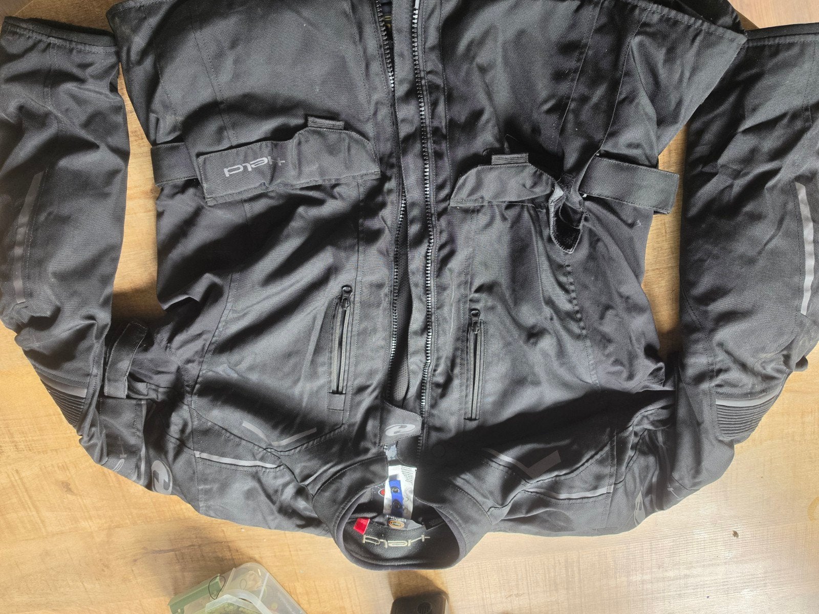 Held textiel motorjas - Zwart, XXL, Motoren, Ophalen of Verzenden