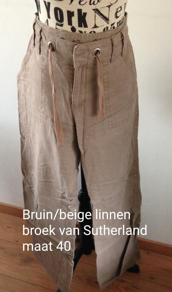 Beige zomer  broek van Sutherland maat 40, Maat 38/40 (M), Sutherland, Beige, Ophalen of Verzenden