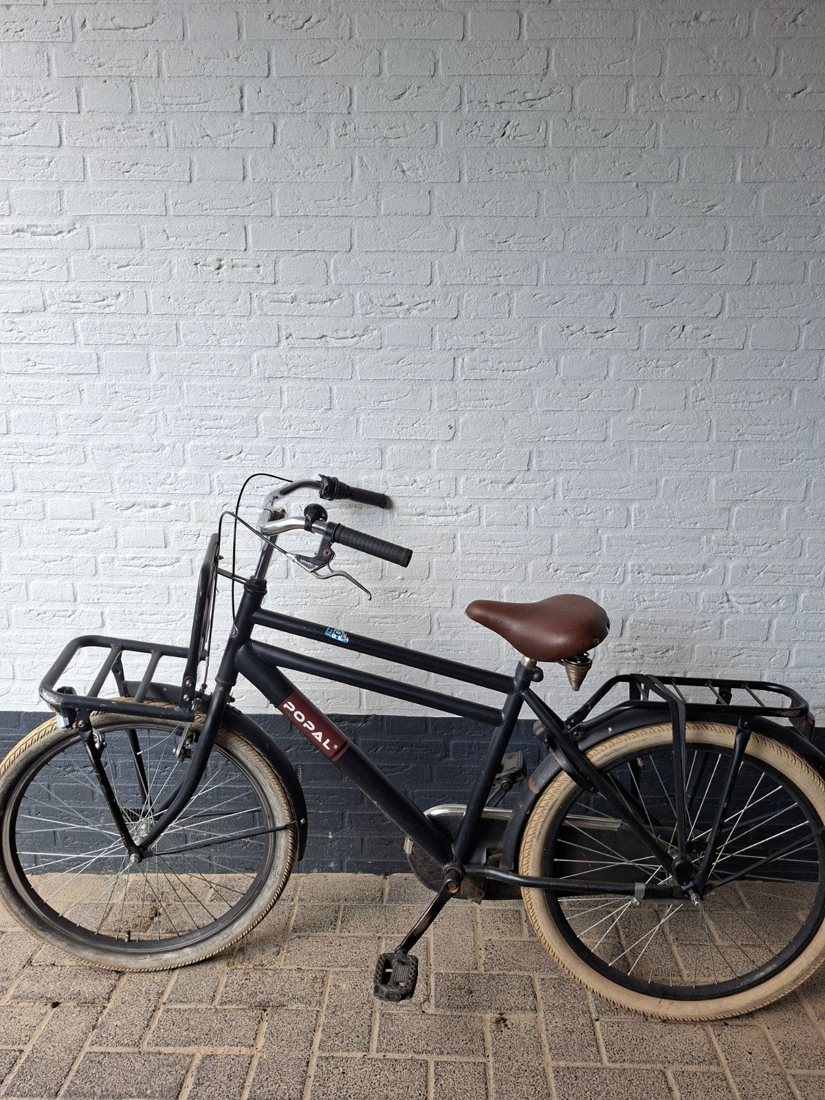 Popal kinderfiets 24inch  - Zwart, Fietsen en Brommers, Fietsen | Heren | Herenfietsen, Gebruikt, Velgrem, Versnellingen, 53 tot 57 cm