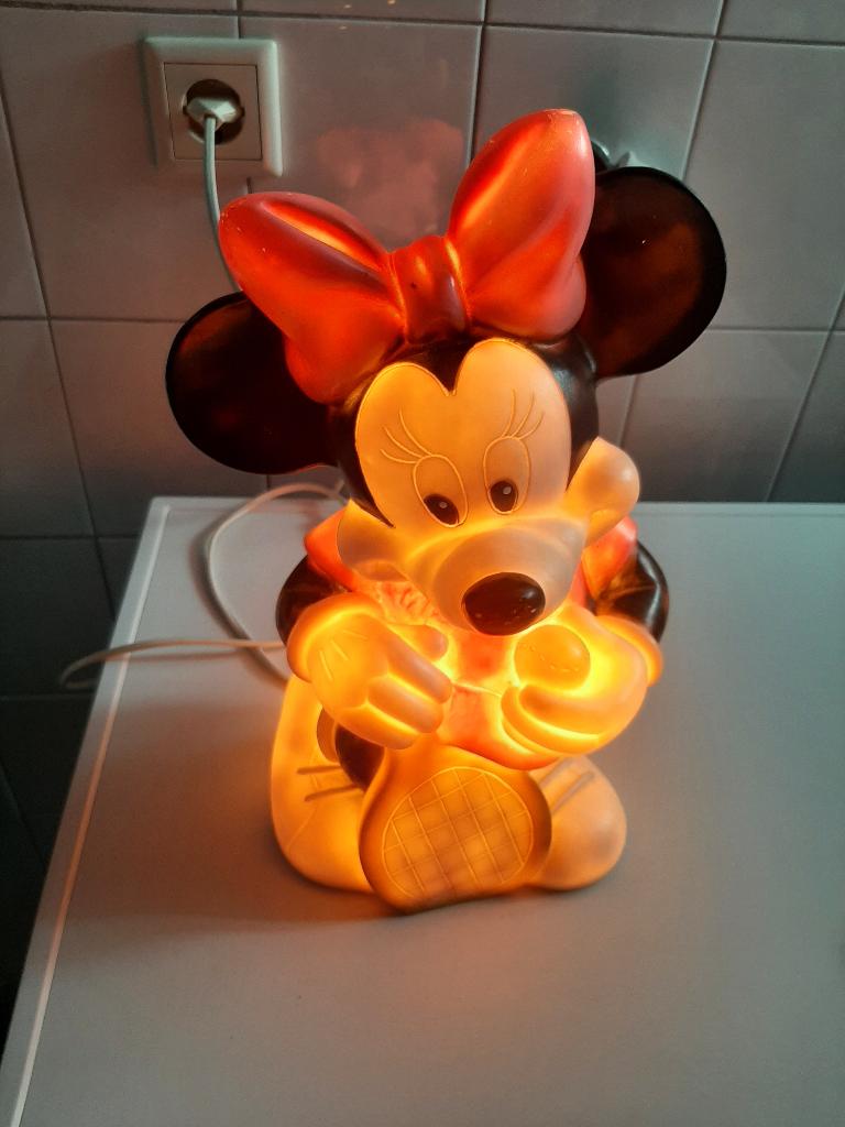 Minnie mouse lamp vintage, Ophalen, Mickey Mouse, Gebruikt