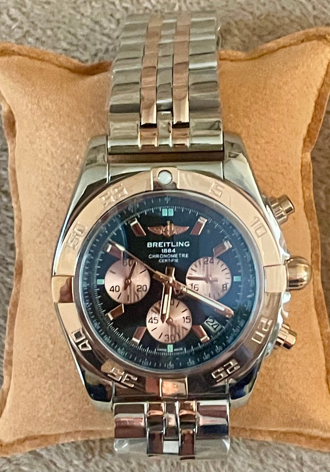 Breitling Certifie Chronometre, Staal, Staal, Breitling, Polshorloge