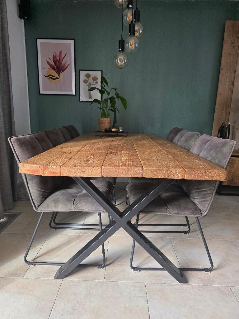 Mooie Eettafel!, Huis en Inrichting, Tafels | Eettafels, Gebruikt, 50 tot 100 cm, 150 tot 200 cm, Vijf personen of meer, Rechthoekig