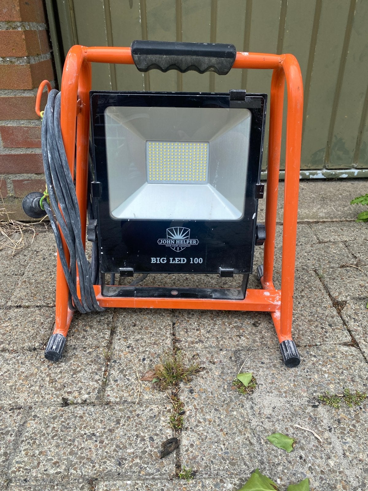 John Helper BIG LED 100 Bouwlamp met Statief, Doe-het-zelf en Verbouw, Bouwverlichting, Ophalen, Gebruikt, Met statief, Lamp met armatuur