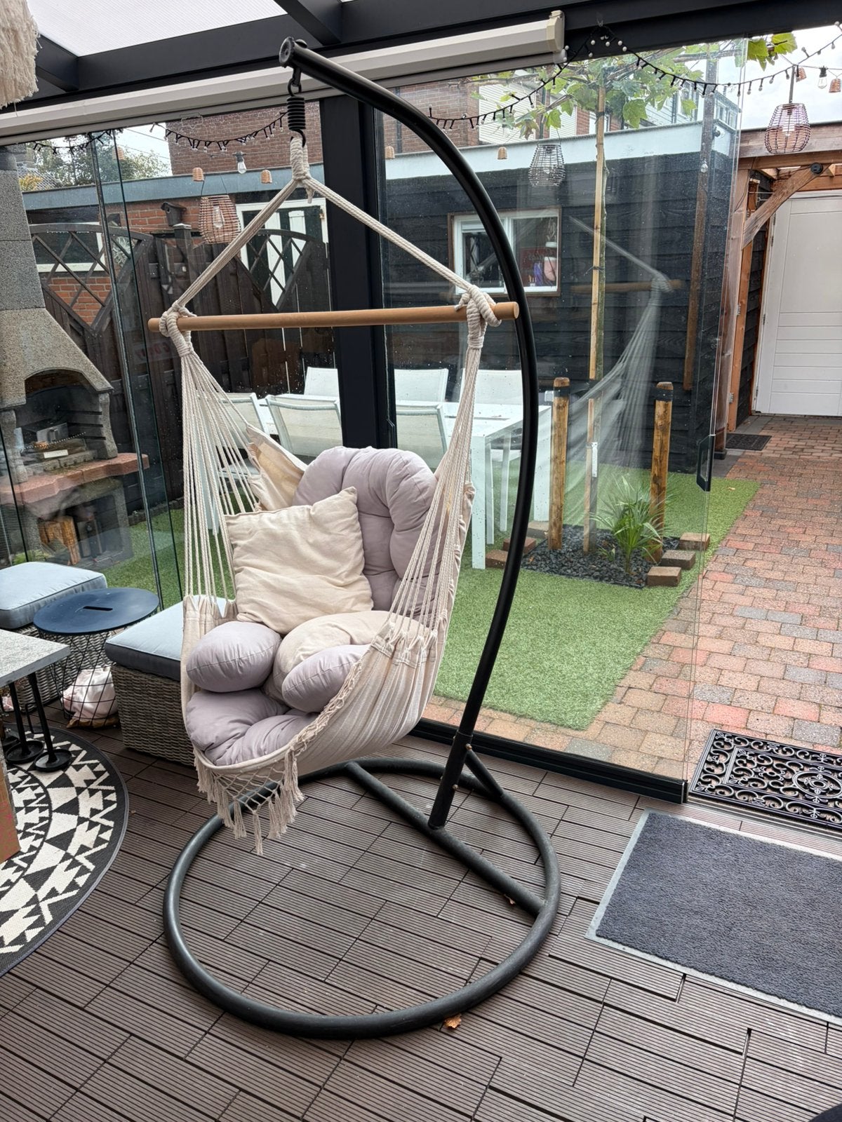 Hangstoel compleet, Tuin en Terras, Ophalen, Gebruikt, Met standaard, Eenpersoons