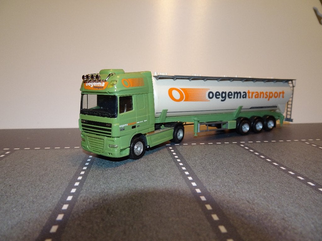 177 herpa daf xf ssc oegema dedemsvaart bulk 1:87 truck, Ophalen of Verzenden, Zo goed als nieuw, Bus of Vrachtwagen, Herpa