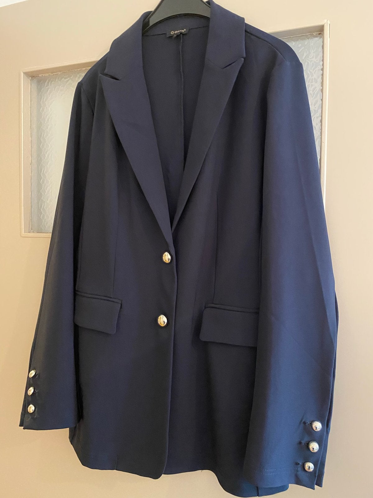 Nieuw donkerblauw colbert jasje dames mt L Gmaxx, Maat 38/40 (M), Blauw, Nieuw, Ophalen of Verzenden