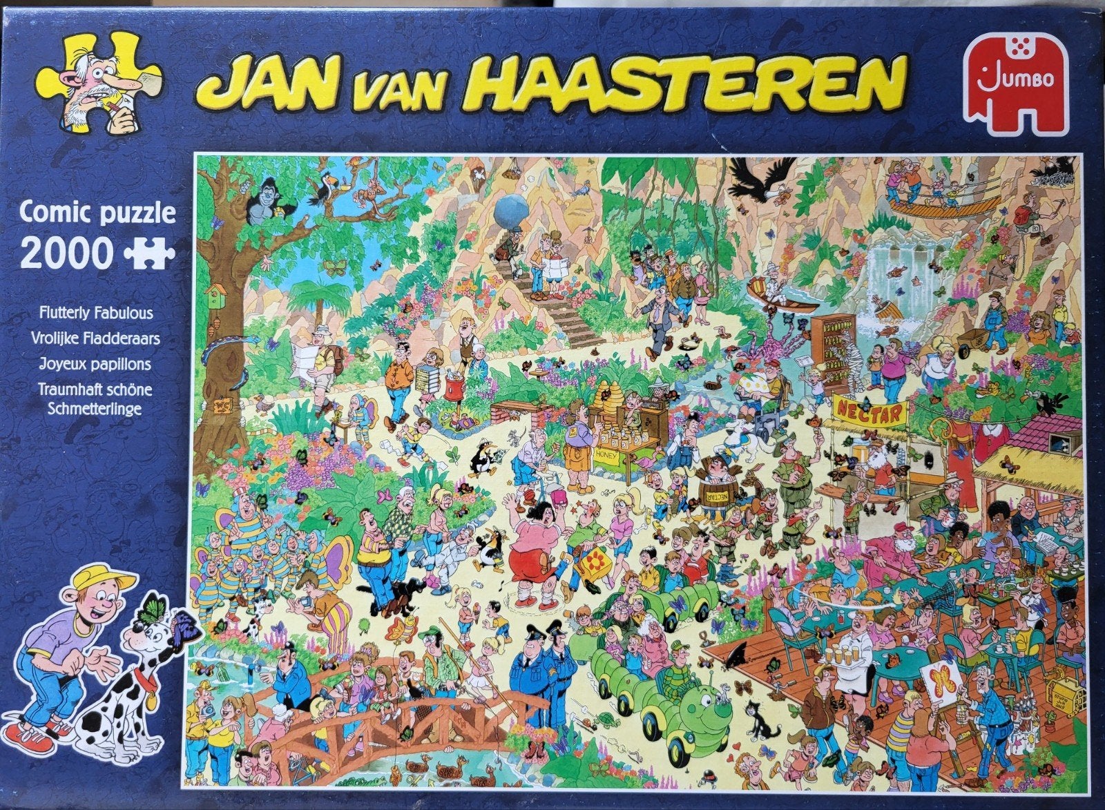 Jan van Haasteren 2000 stukjes De Vrolijke Fladderaars, Hobby en Vrije tijd, Denksport en Puzzels, Ophalen of Verzenden, Meer dan 1500 stukjes