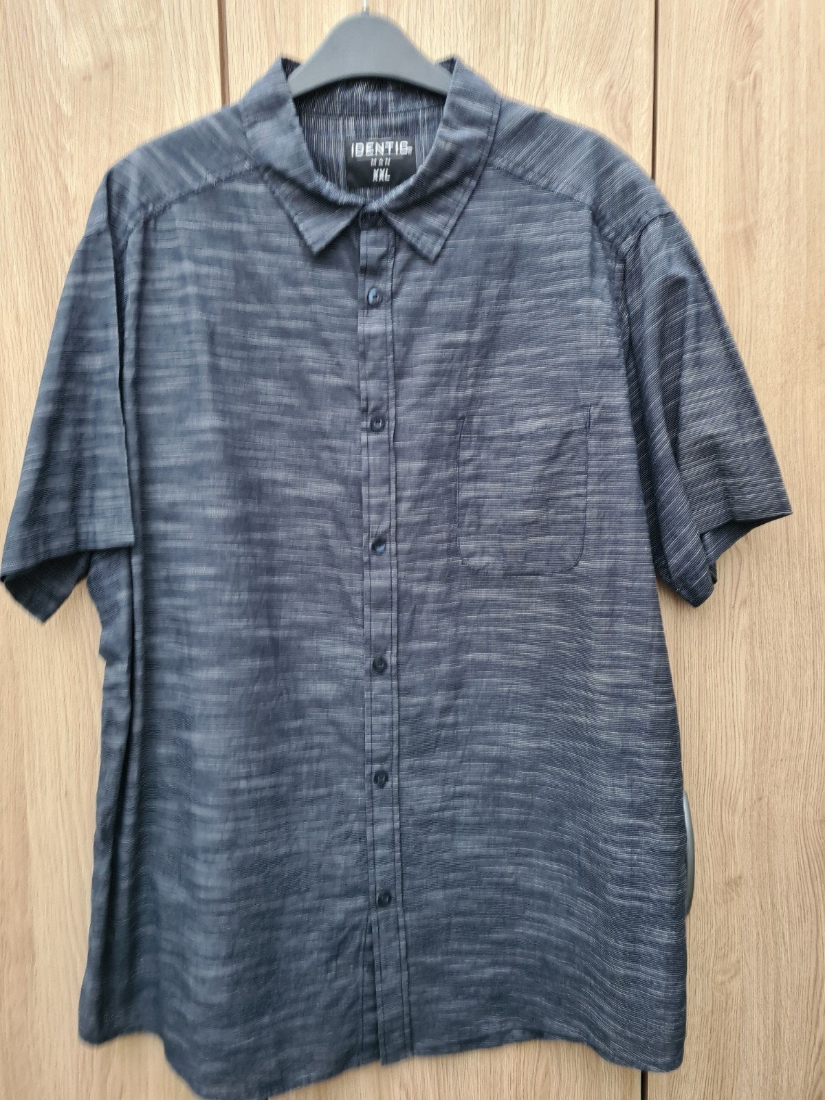 Ni3 Identic man blouse korte mouw mt XXL, Ophalen, Zo goed als nieuw, Grijs, Overige halswijdtes