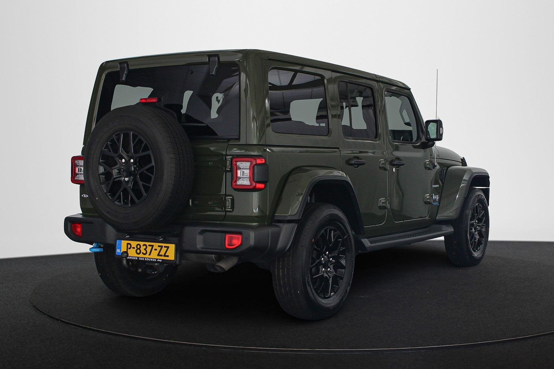 Jeep Wrangler Unlimited 4xe 380 Sahara NL Auto Leder Stoel-S, Auto's, Jeep, Automaat, Automatische klimaatregeling, 4 cilinders