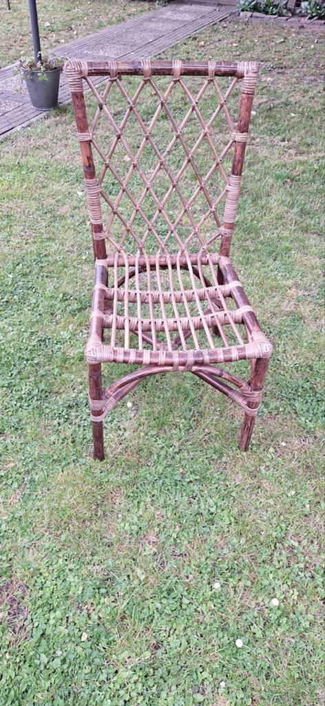 Rotan stoel, prima in orde, Tuin en Terras, Tuinstoelen, Ophalen of Verzenden, Gebruikt, Rotan
