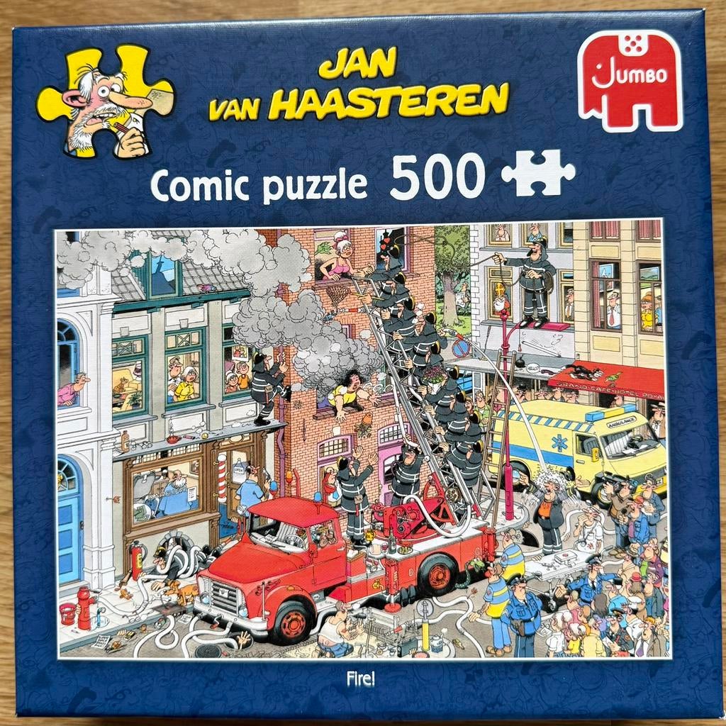 Jan van Haasteren - 500 st Fire, Hobby en Vrije tijd, Denksport en Puzzels, Ophalen, 500 t/m 1500 stukjes, Zo goed als nieuw, Legpuzzel