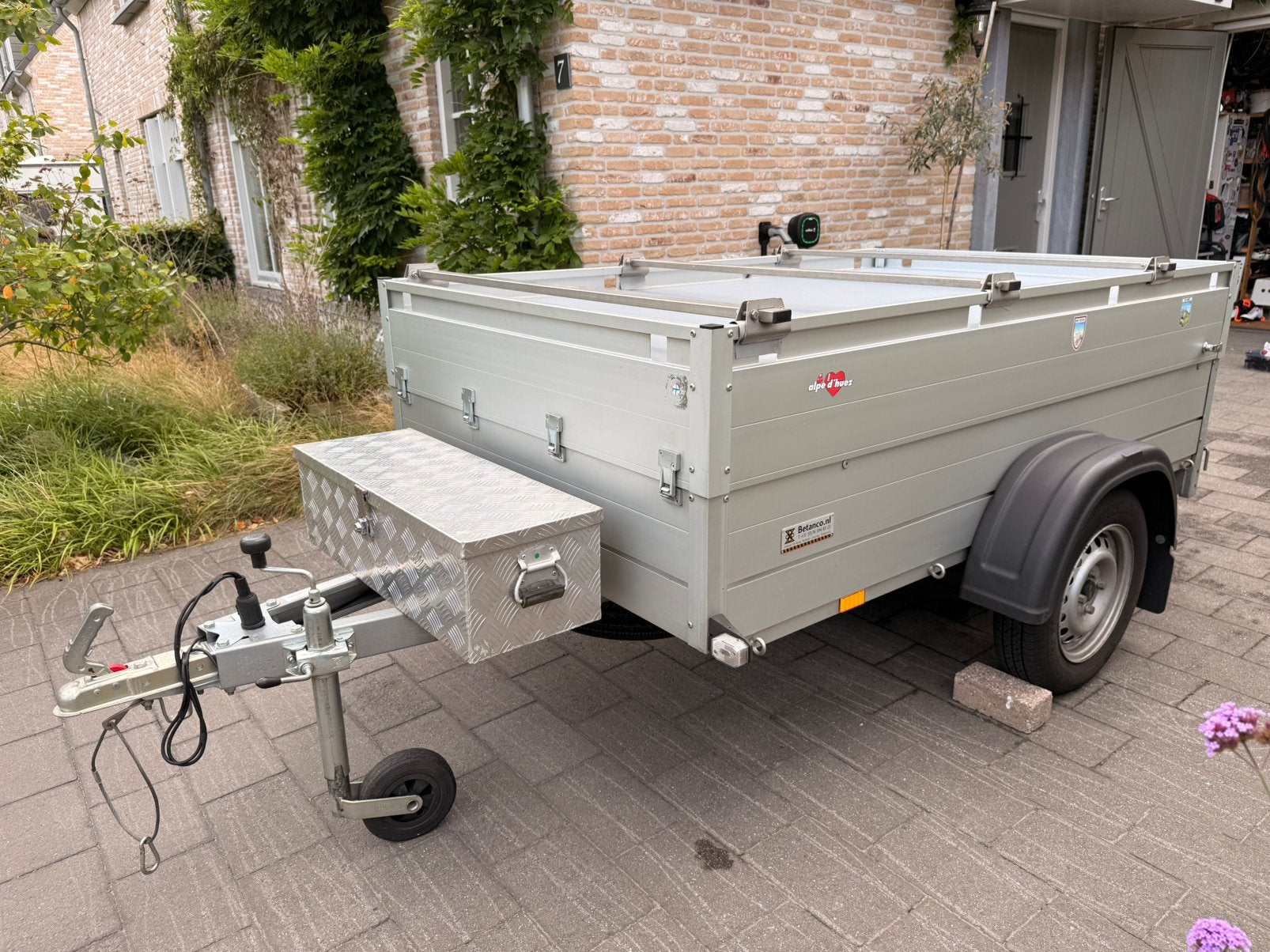 Anssems bagagewagen 211x126. Met grote alu disselbak!, Ophalen, Gebruikt