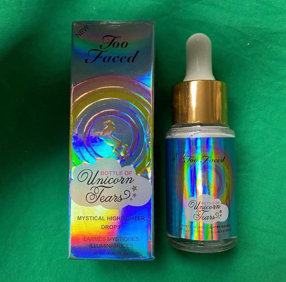 Too faced unicorn tears highlighter drops 20ml, Gehele gezicht, Nieuw, Ophalen of Verzenden, Make-up