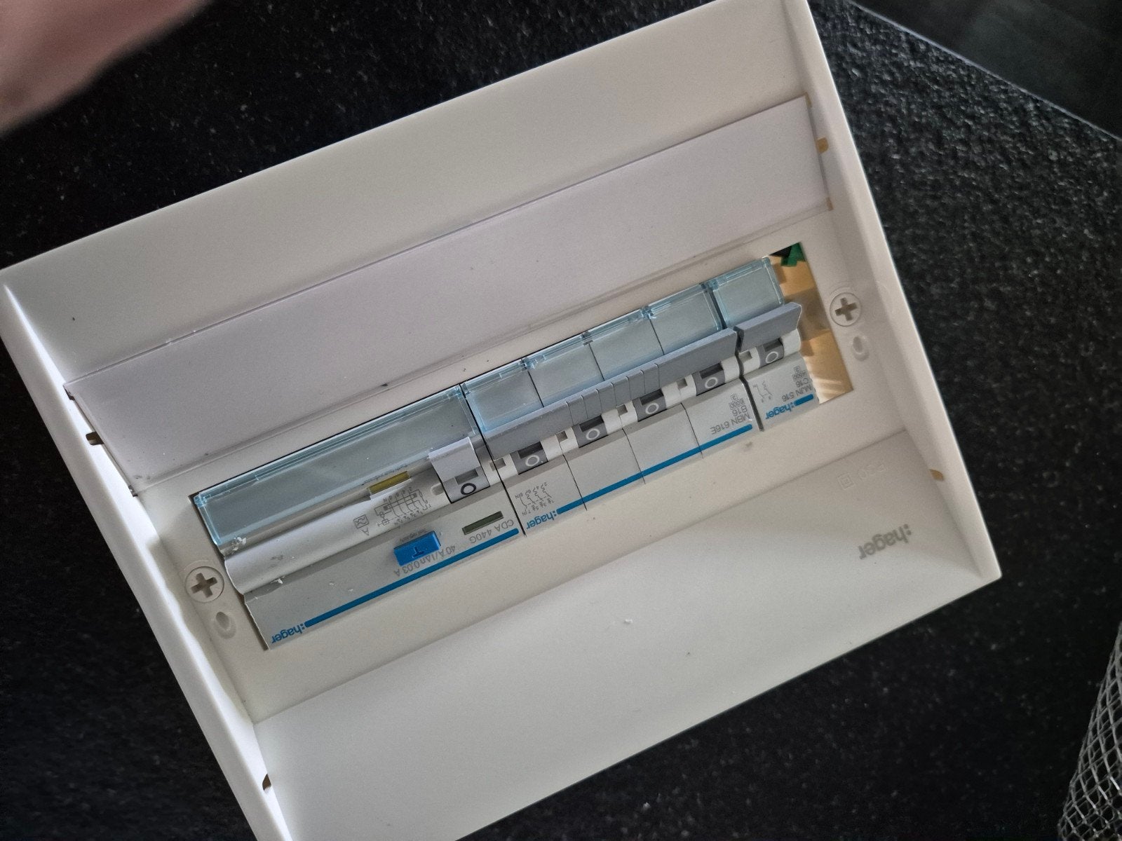 Hager Groepenkast: aardlekschakelaar en installatieautomat, Ophalen of Verzenden, Gebruikt, Hager, Groepenkast