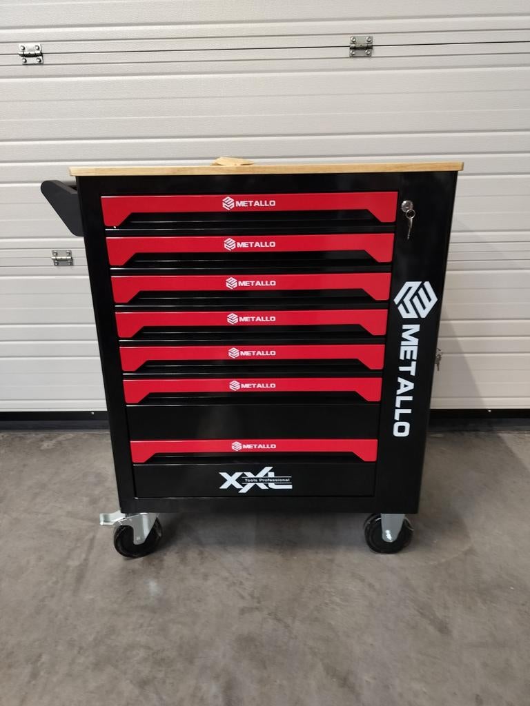 Metallo gereedschapswagen 7lades-7 gevuld krachtdoppen.Nieuw, Auto diversen, Autogereedschap, Ophalen, Nieuw