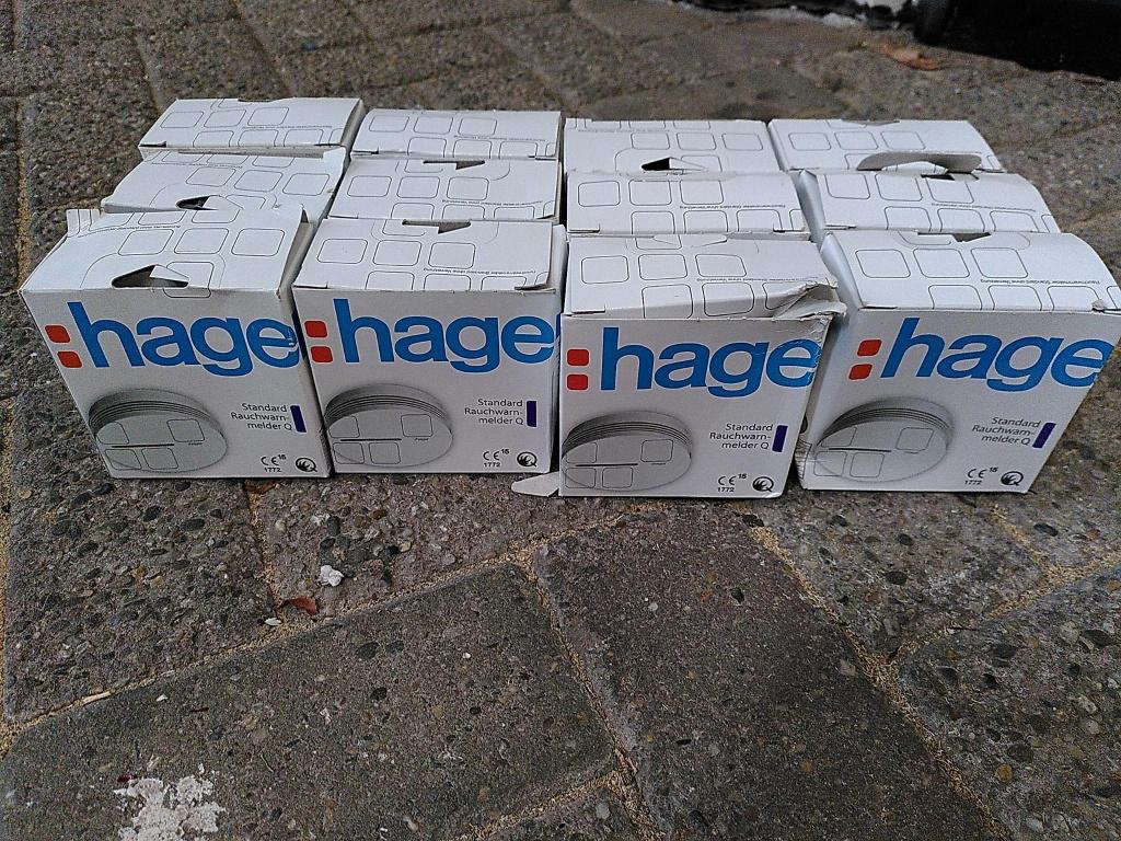 Hager rookmelder TG600AL (12 stuks, nieuw), Ophalen of Verzenden, Nieuw, Detector, Sensor of Melder, Rook