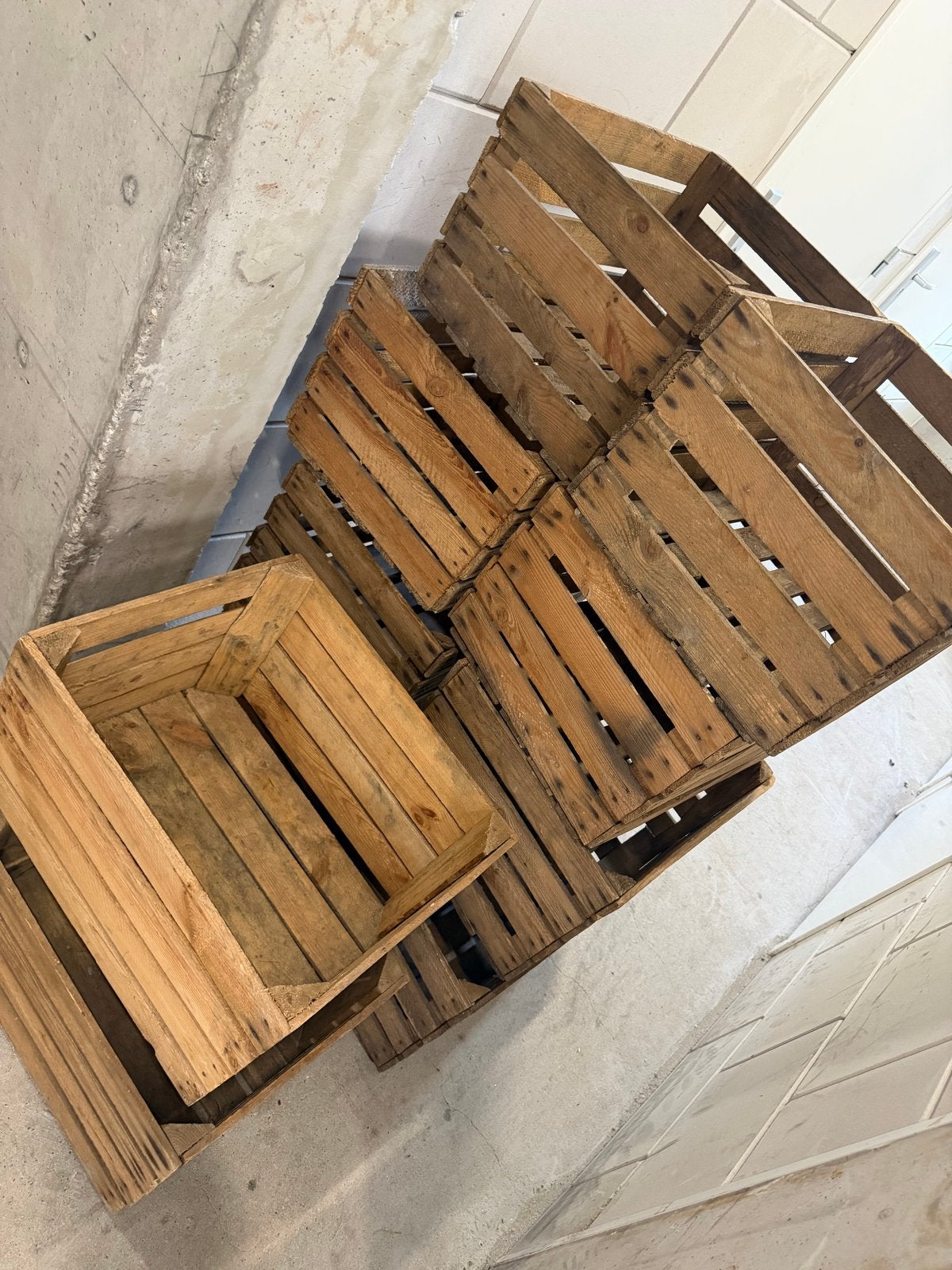 10 stuks Fruitkisten Vintage houten kratten fruitkrat,, Doe-het-zelf en Verbouw, Kratten en Dozen, Ophalen, Gebruikt, 40 tot 60 cm