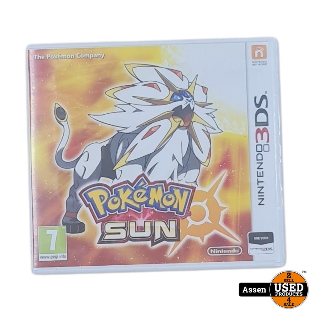 Pokémon Sun Nintendo 3DS Game, Nintendo, Gebruikt, Support@nintendo.com, 11-1 Hokotate-cho, Kamitoba, Minami-ku
Kyoto 601-8501
Japan