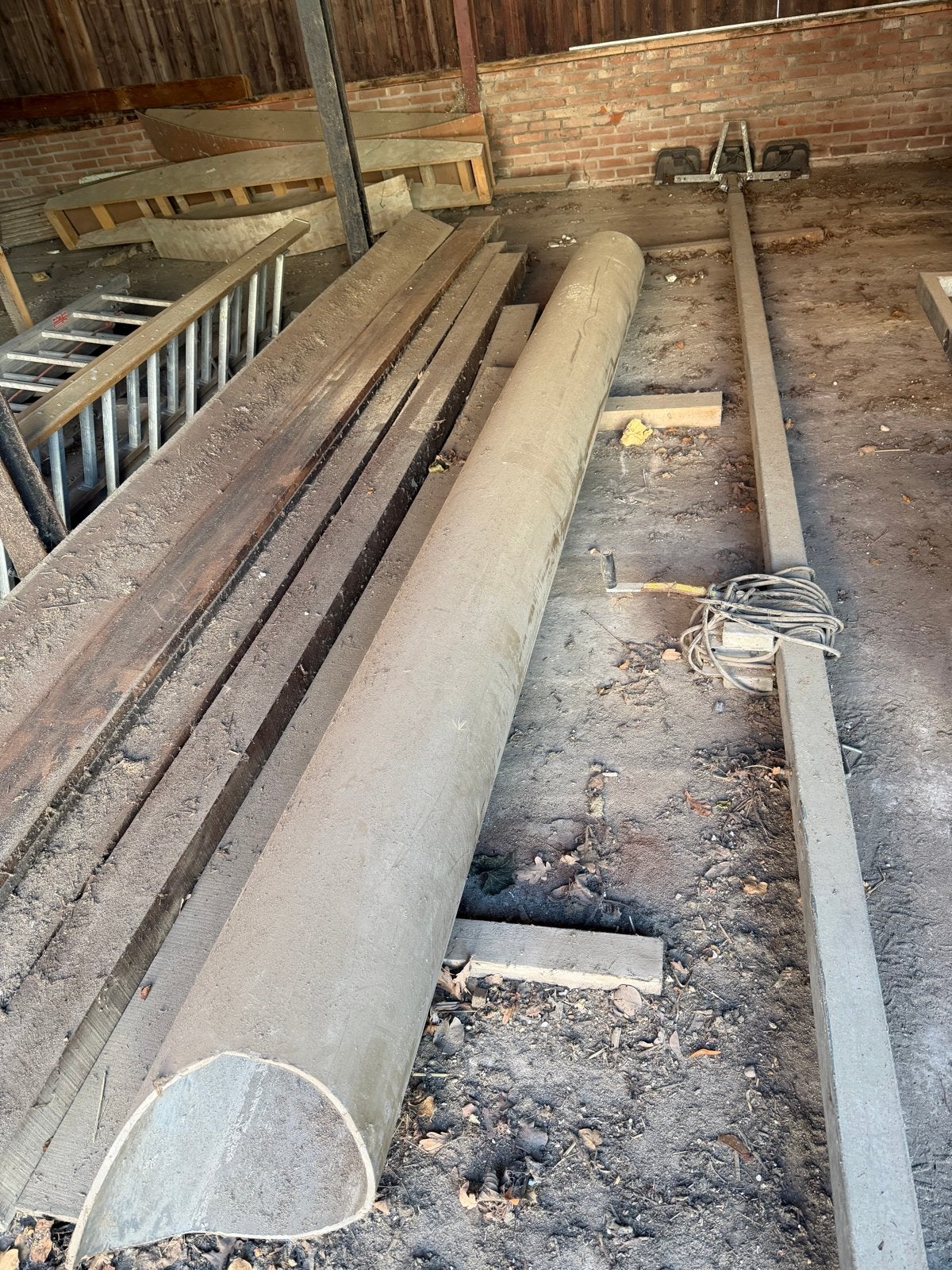 Gebruikte PVC stortkoker voor bouwafval, Ophalen of Verzenden, Gebruikt