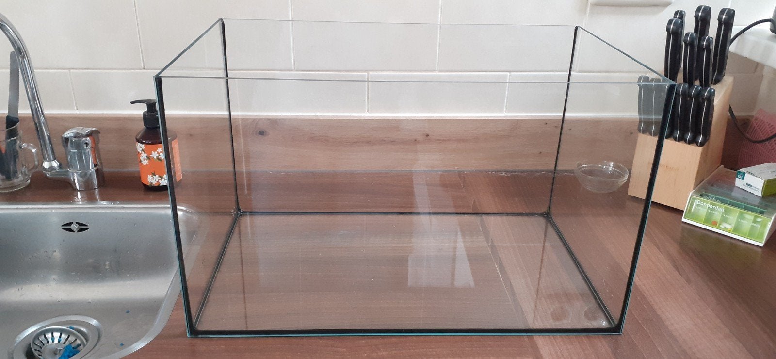 Vissenkom,  aquarium 50x30x30, Dieren en Toebehoren, Vissen | Aquaria en Toebehoren, Ophalen, Zo goed als nieuw, Leeg aquarium