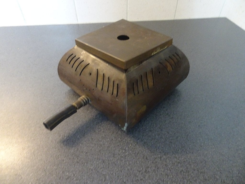 Art Deco Theelicht /Rechaud. Koper 1933? gas(en electrisch), Ophalen of Verzenden