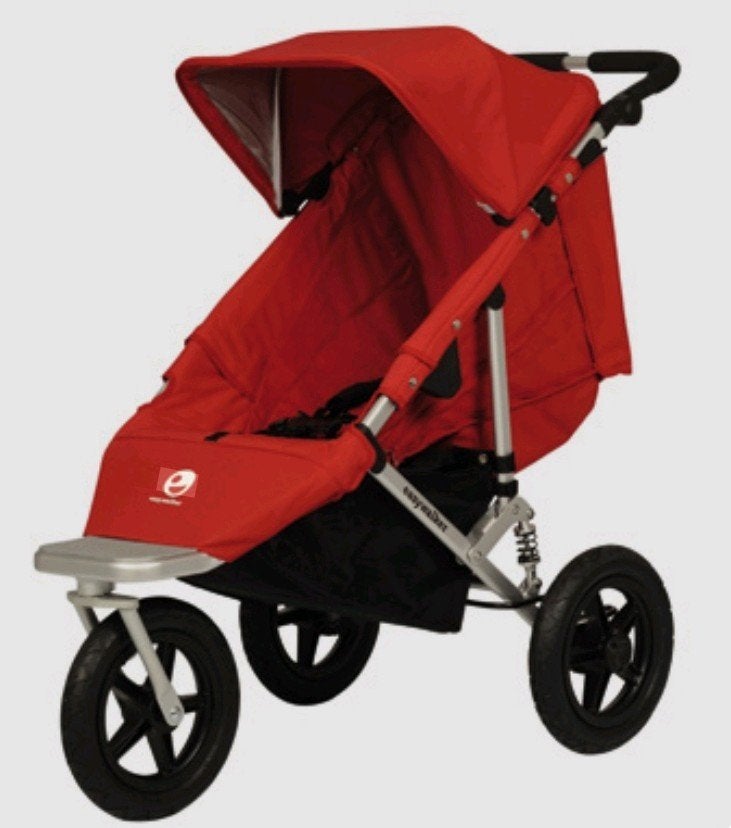 Easywalker rode kinderwagenset met asseccoires, Ophalen, Verstelbare duwstang