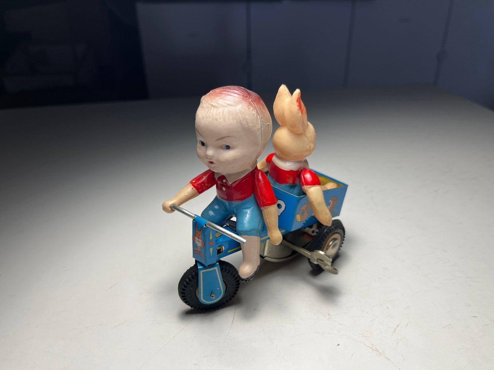 Vintage tin toy - Ringing Tricycle, Antiek en Kunst, Antiek | Speelgoed, Ophalen of Verzenden