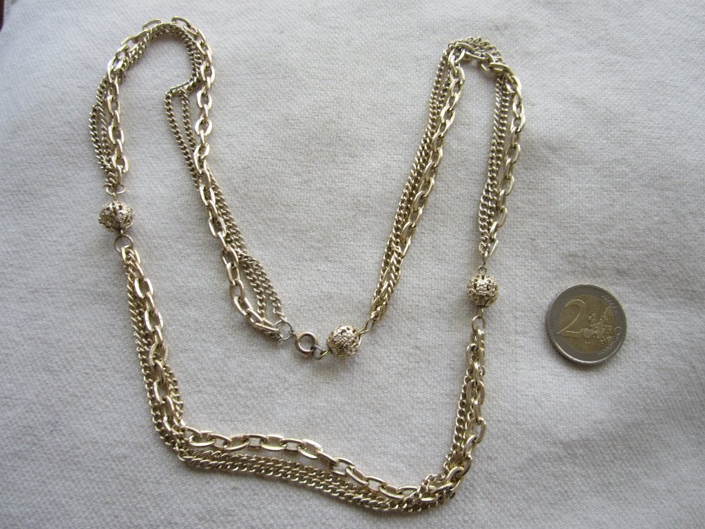 3.  Mooie oude ketting,  64 cm, Sieraden, Tassen en Uiterlijk, Antieke sieraden, Ophalen, Overige materialen, Ketting