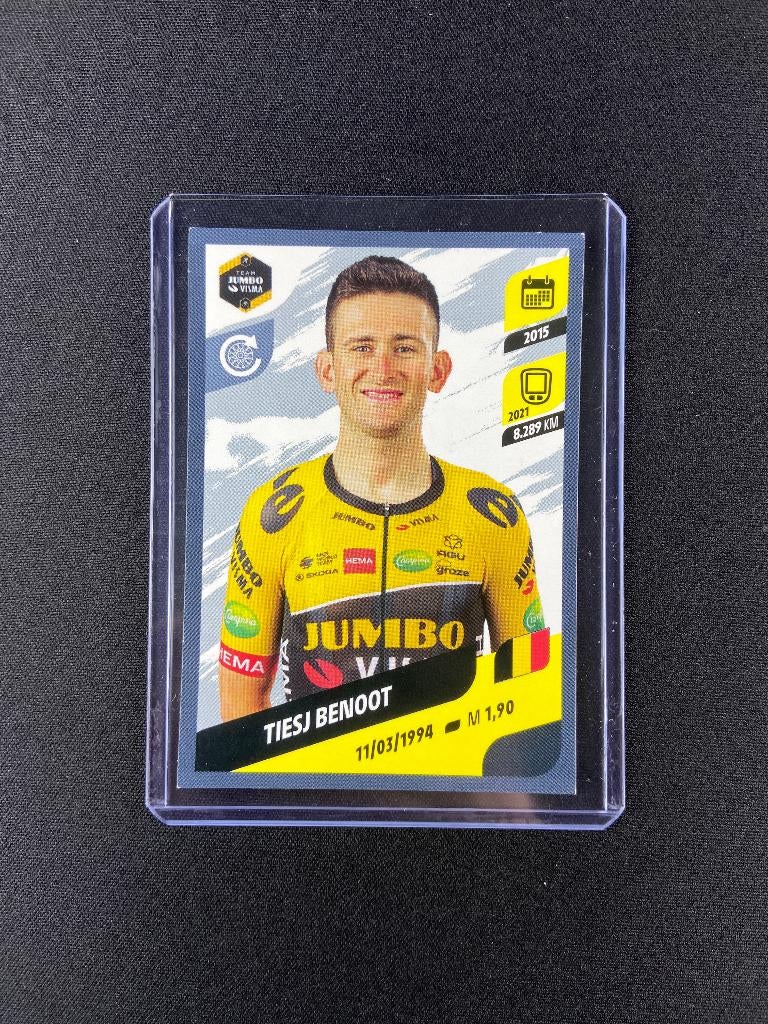 Tiesj Benoot Panini Tour de France 2022 Sticker Jumbo Visma, Verzenden, Zo goed als nieuw, Overige sporten, Poster, Plaatje of Sticker