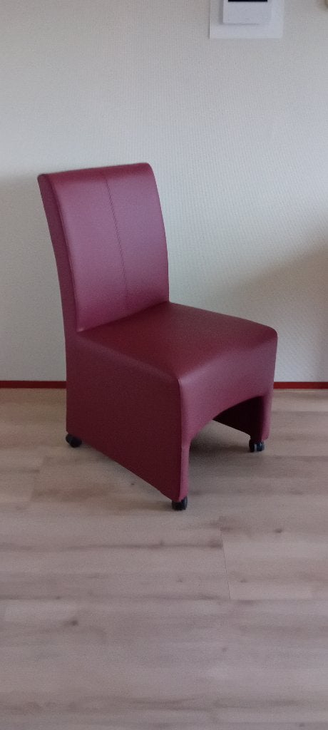 4 Echt leren eetkamerstoelen., Ophalen, Leer, Zo goed als nieuw, Vier