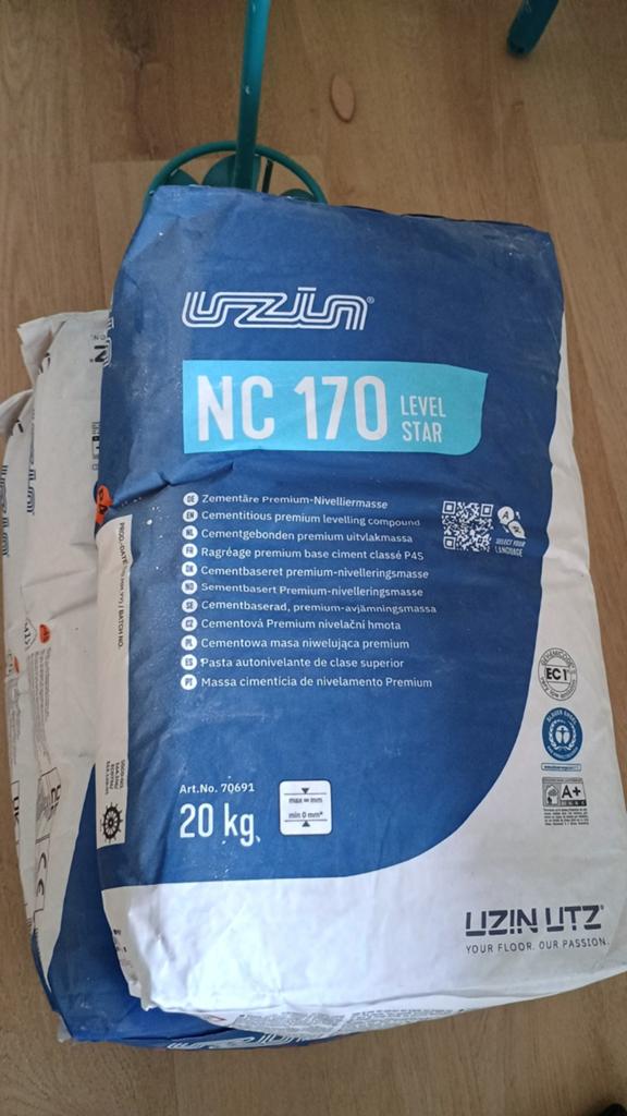 5 zakken Uzin NC 170 Level Star uitvlakmassa (20kg per zak), Ophalen of Verzenden