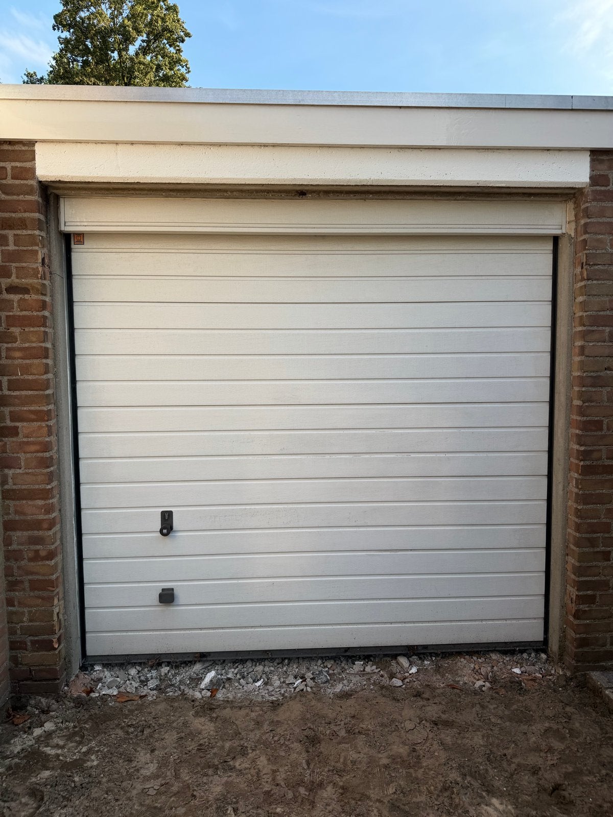 Garagedeur met Hormann SupraMatic S motor, Doe-het-zelf en Verbouw, Deuren en Horren, Ophalen, Gebruikt, 120 cm of meer, Garagedeur