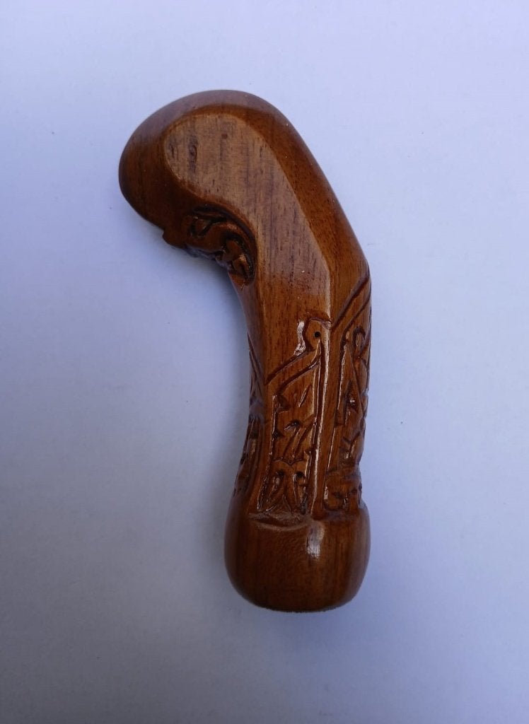 Keris-greep Surakarta „Putri Kinurung“ – Edel Teakhout H98, Hout, Bruin, Verzenden, Indonesië