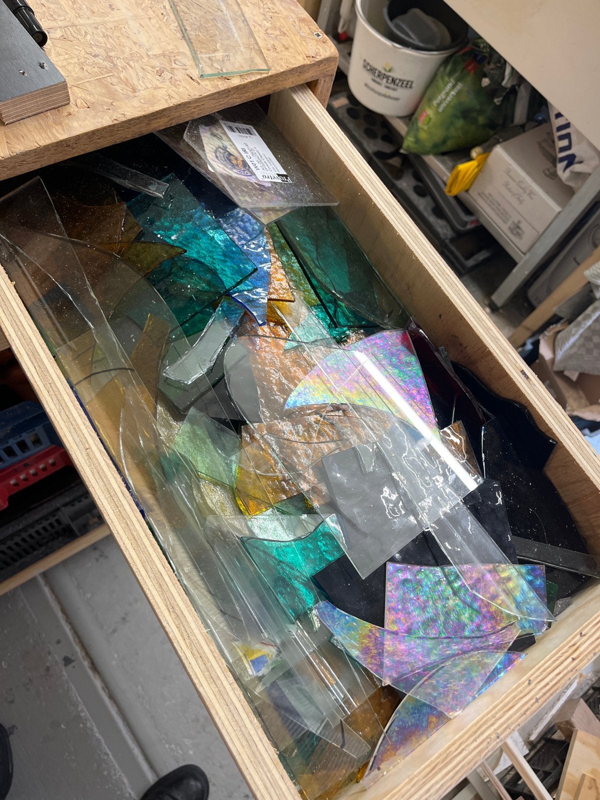 Restglas voor Tiffany-hobby of glazenier, Ophalen, Gebruikt, Overige typen