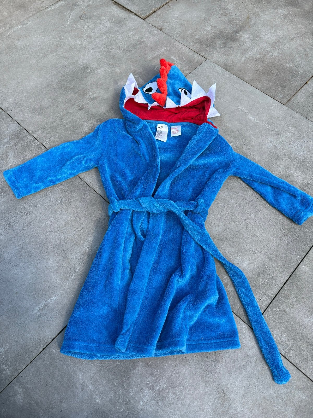 H&M Badjas Blauw Draak Maat 98/104, Ophalen, Zo goed als nieuw, Jongen of Meisje