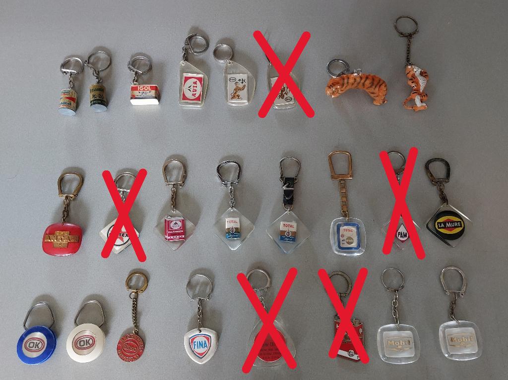 Sleutelhanger Hafa Esso Mobil Caltex Total Pam Fina Avia etc, Ophalen of Verzenden, Gebruikt, Gebruiksvoorwerp