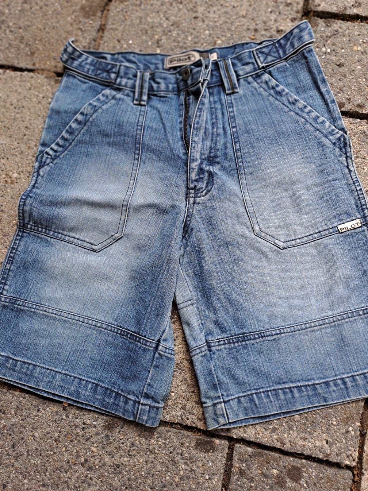 Pilot denim shorts maat S, Kort, Blauw, Pilot, Ophalen of Verzenden