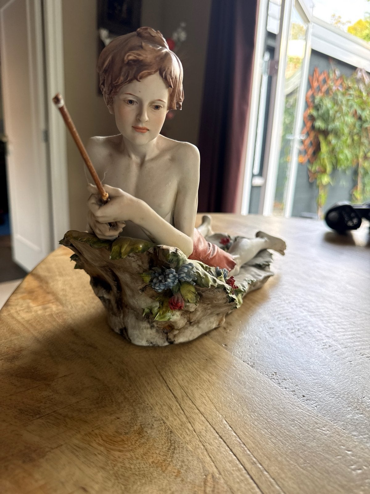 Vintage Benacchio Porseleinen Beeldje - Jongen met Fluit, Ophalen