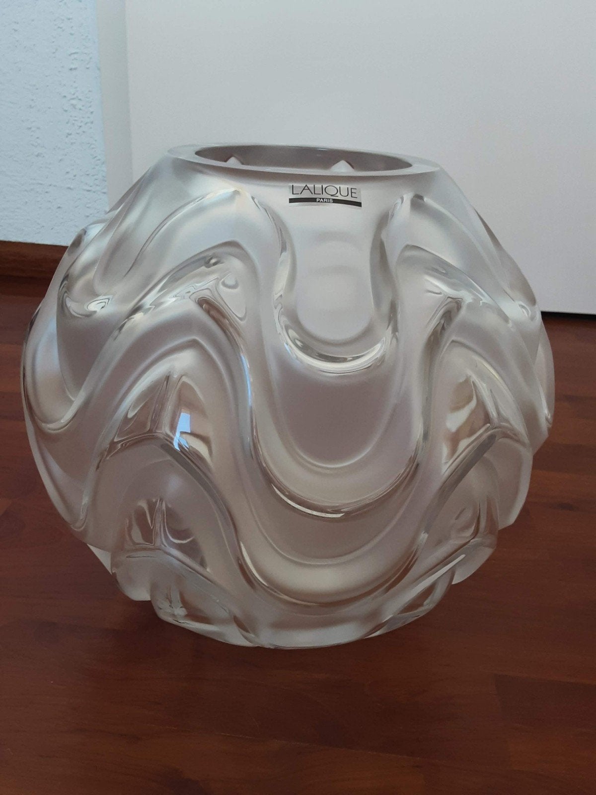 Lalique Paris Vaas-Prachtige Kristallen Vaas Bowl Vibration, Antiek en Kunst, Ophalen of Verzenden