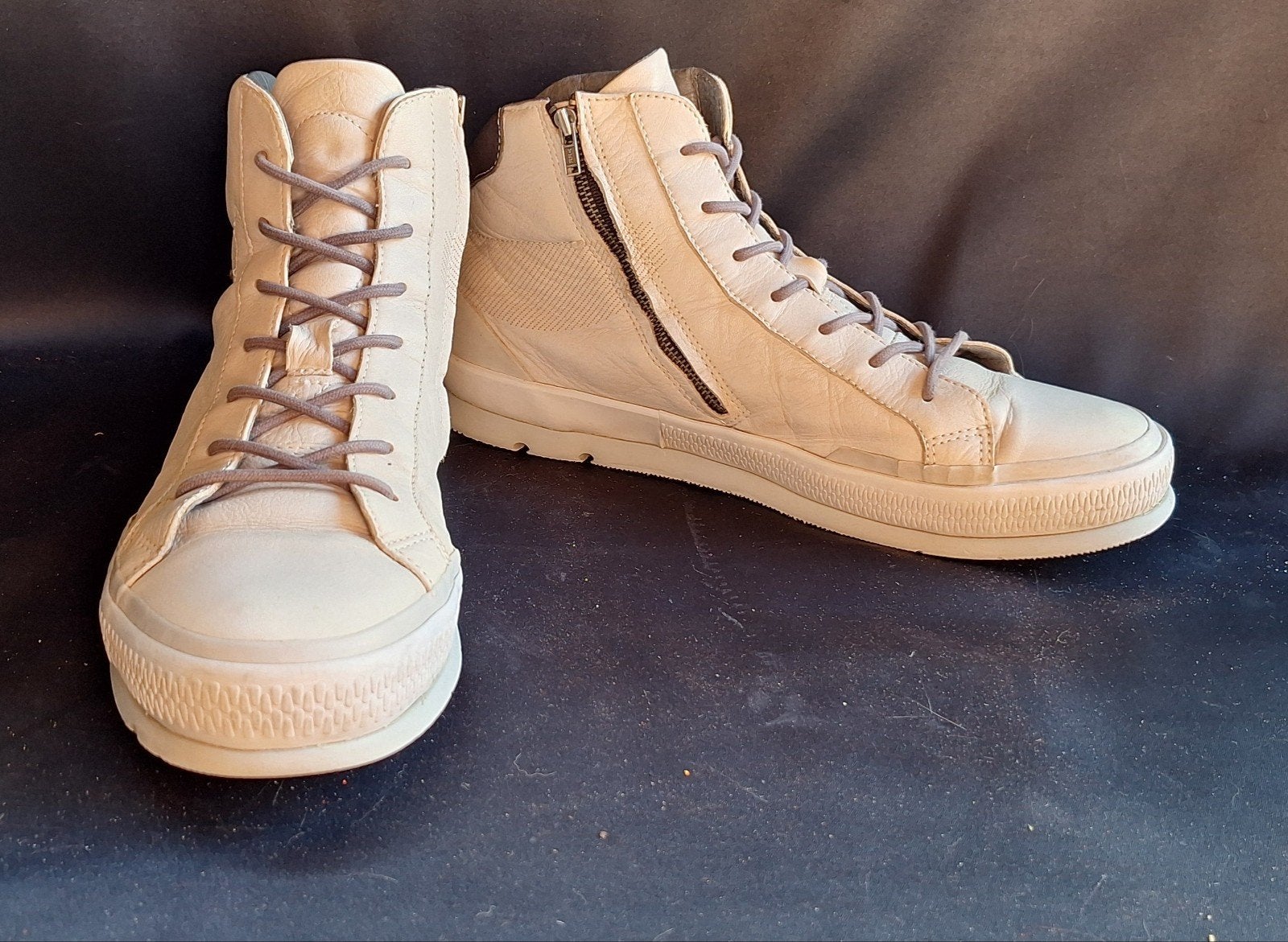 Wolky Bromo 01925 Hoge Leren Sneakers IJswit, maat 42, Wolky, Wit, Ophalen of Verzenden, Sneakers of Gympen