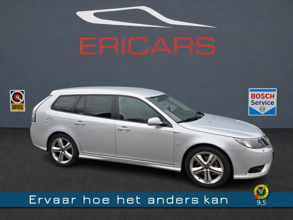 Saab 9-3 Sport Estate 2.8 T V6 Aero XWD NAVI 300PK HIRSCH, Auto's, Automaat, Zwart, Leder, Vierwielaandrijving