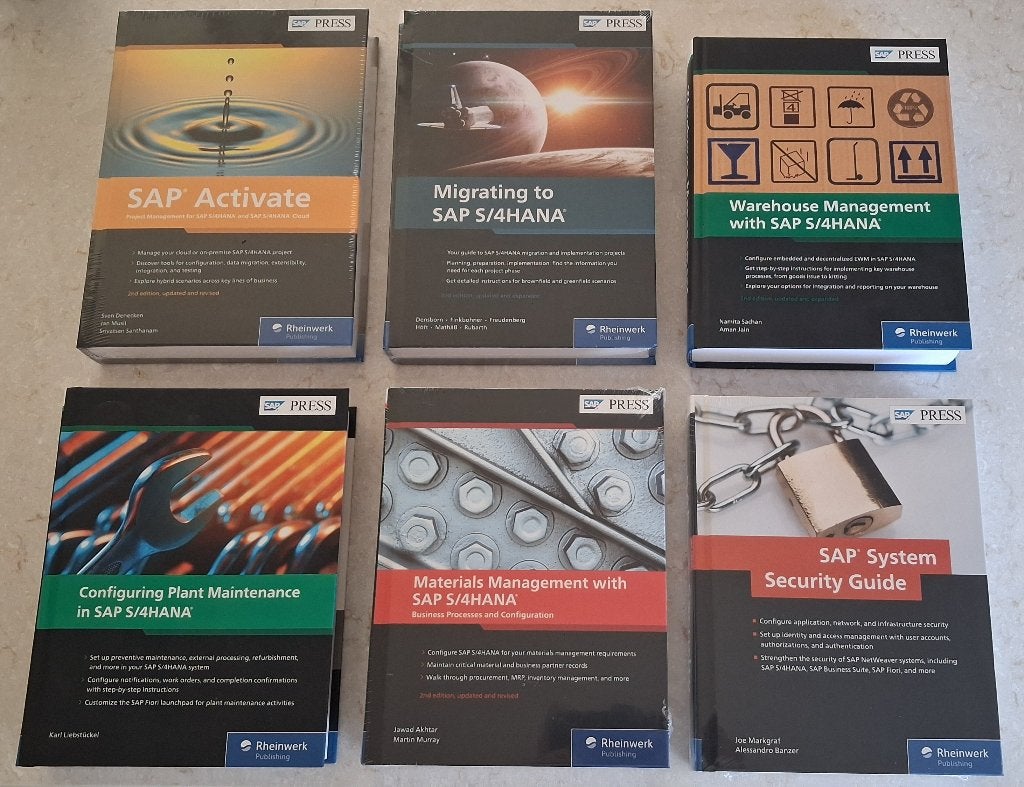 SAP S/4HANA Boekenpakket - 6 Boeken, Boeken, Informatica en Computer, Ophalen of Verzenden, Zo goed als nieuw, Vakgebied of Industrie