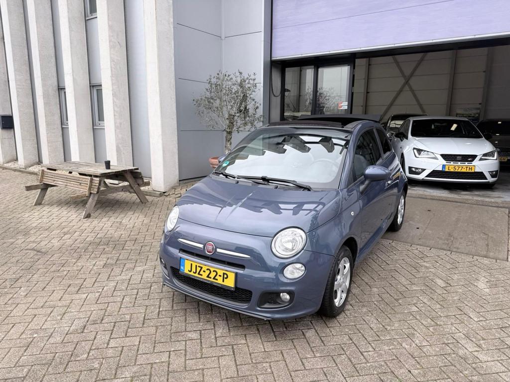 Fiat 500 C 1.4 Sport CABRIO! LEER! PDC! 101PK! INRUIL MOGELI, Euro 5, 101 pk, Gebruikt, Zwart