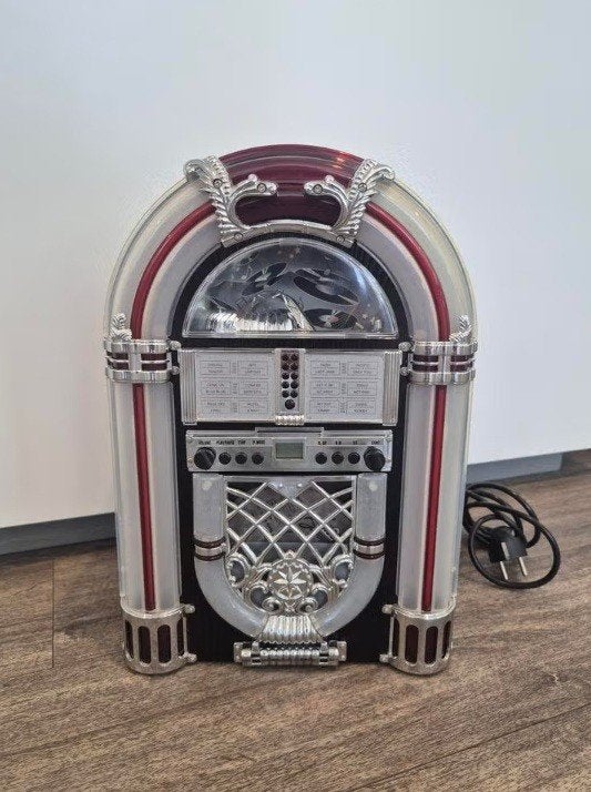 Skytronic Jukebox 100.107 met CD speler - H38 cm - Apart!, Verzamelen, Automaten | Jukeboxen, Ophalen of Verzenden, Zo goed als nieuw