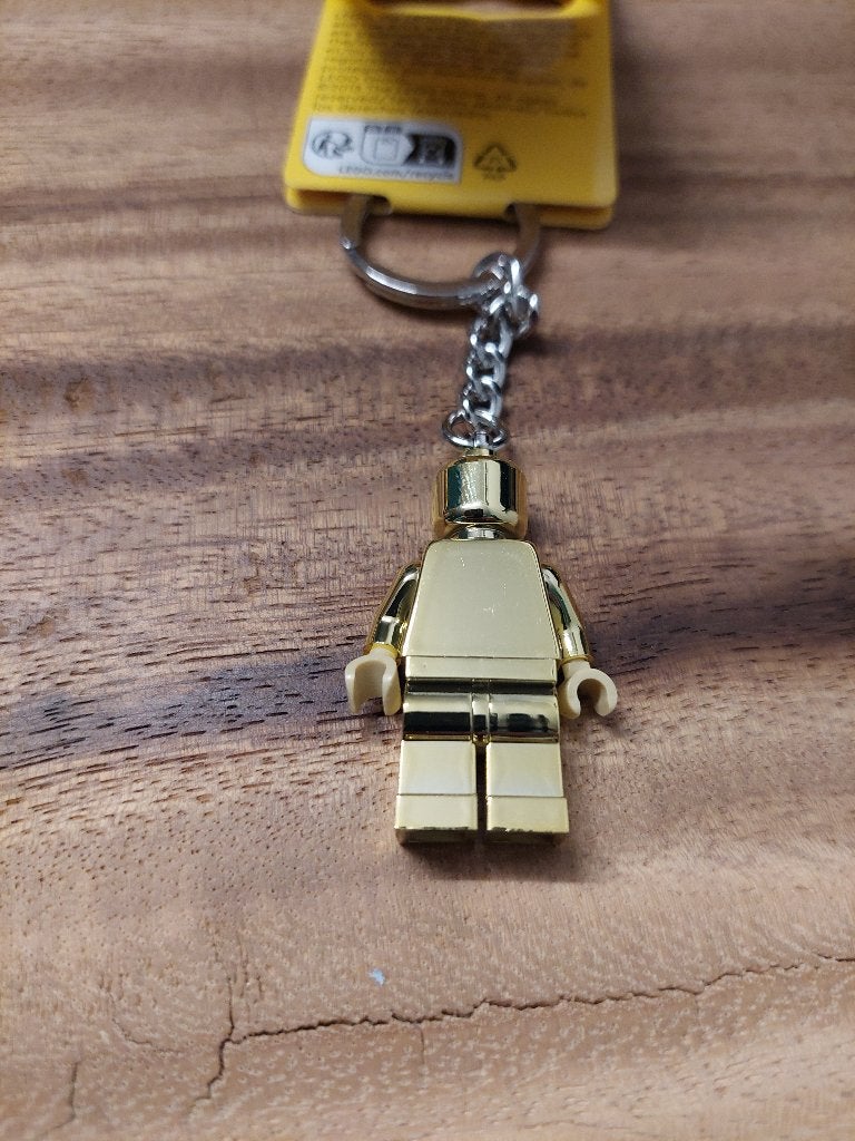 Lego gouden minifig sleutelhanger nieuw, Lego, Lego, Nieuw, Ophalen of Verzenden