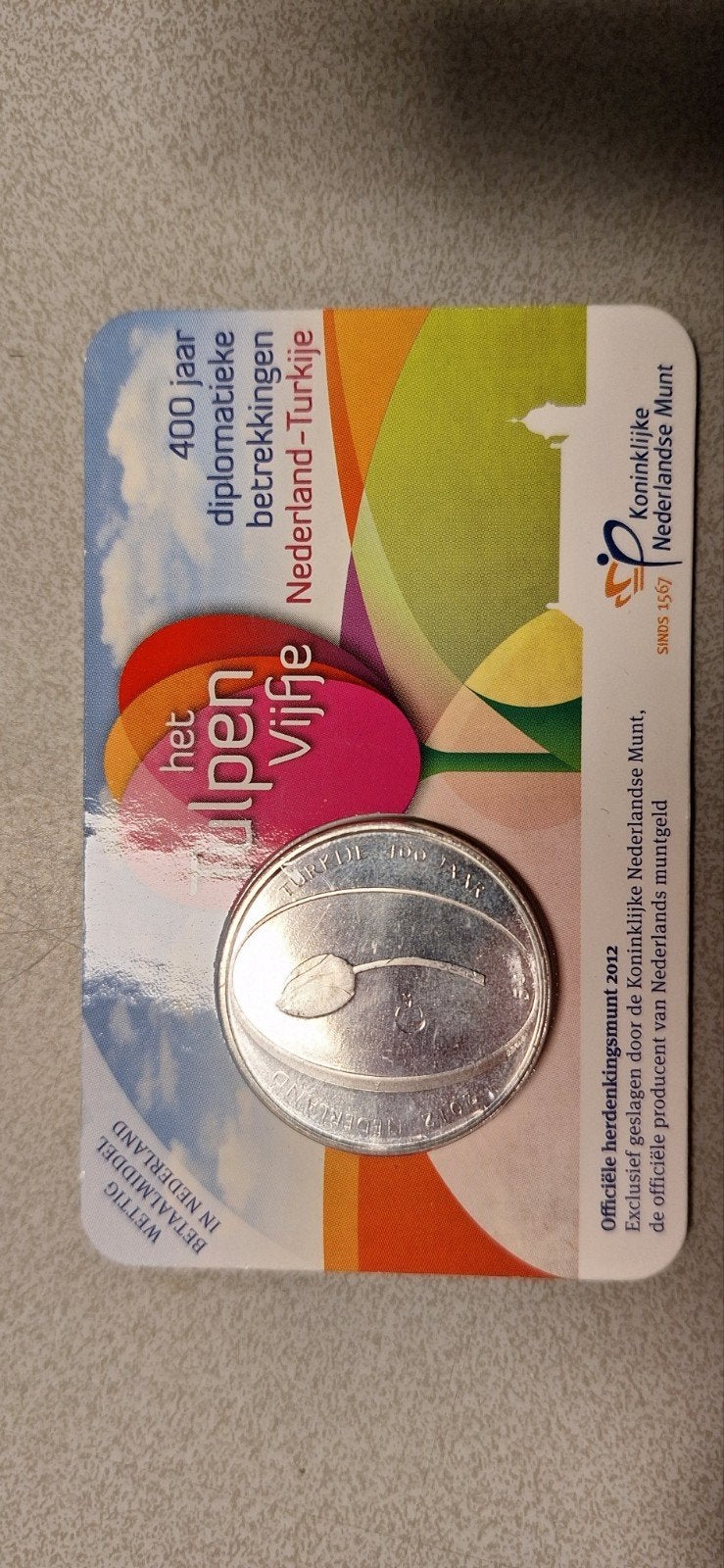 €5,- munt in hoesje, Ophalen of Verzenden, Koningin Beatrix, Euro's
