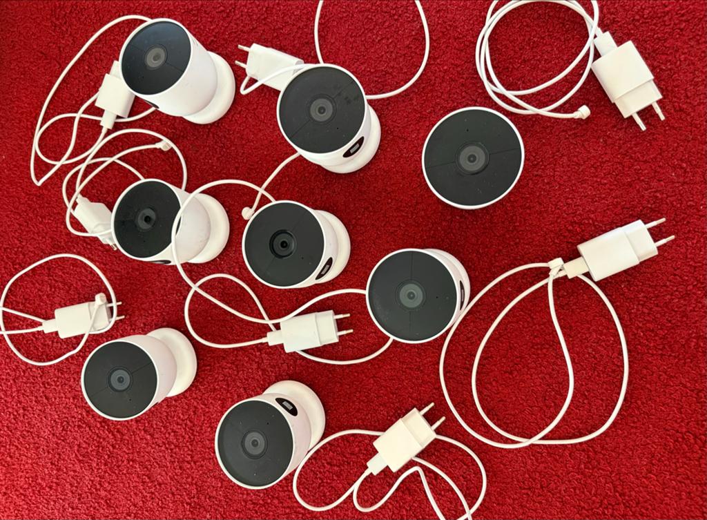7x Google Nest Cam (batterij / indoor-outdoor) G3AL9, Audio, Tv en Foto, Videobewaking, Ophalen of Verzenden, Gebruikt, Binnencamera