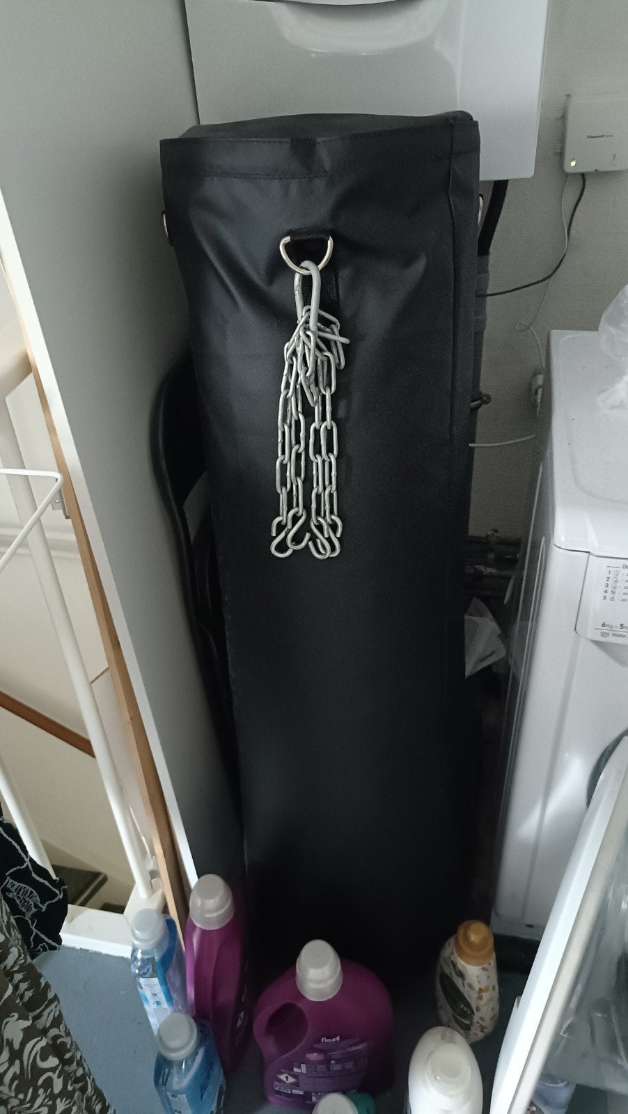 Bokszak 25kg met ketting, 1.20m hoog - Zeer goede staat, Overige, Vechtsportmateriaal, Zo goed als nieuw, Groter dan maat XL