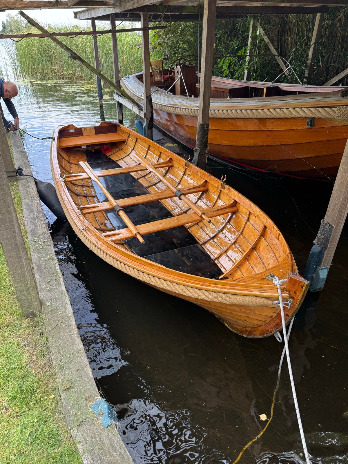 Prachtige houten roeiboot RANA Batfabrikke Noorwegen, Watersport en Boten, Ophalen, Met roeispanen of peddels, Zo goed als nieuw