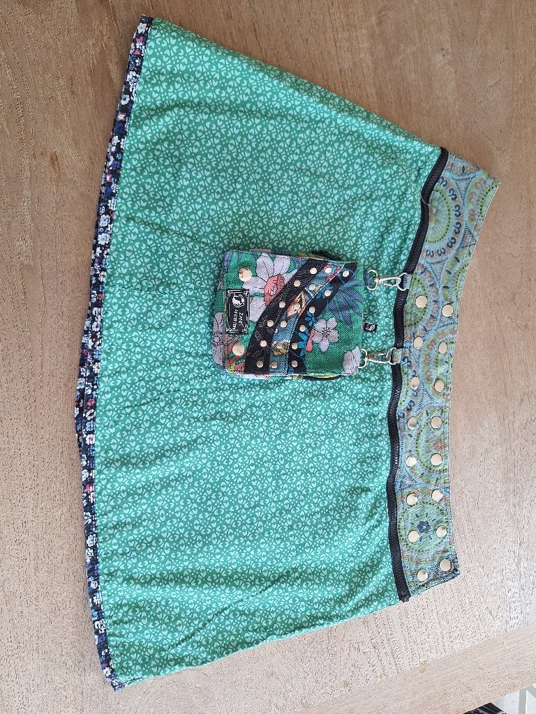 Rok met tasje van Zand Amsterdam, Beige, Zo goed als nieuw, Boven de knie, Ophalen